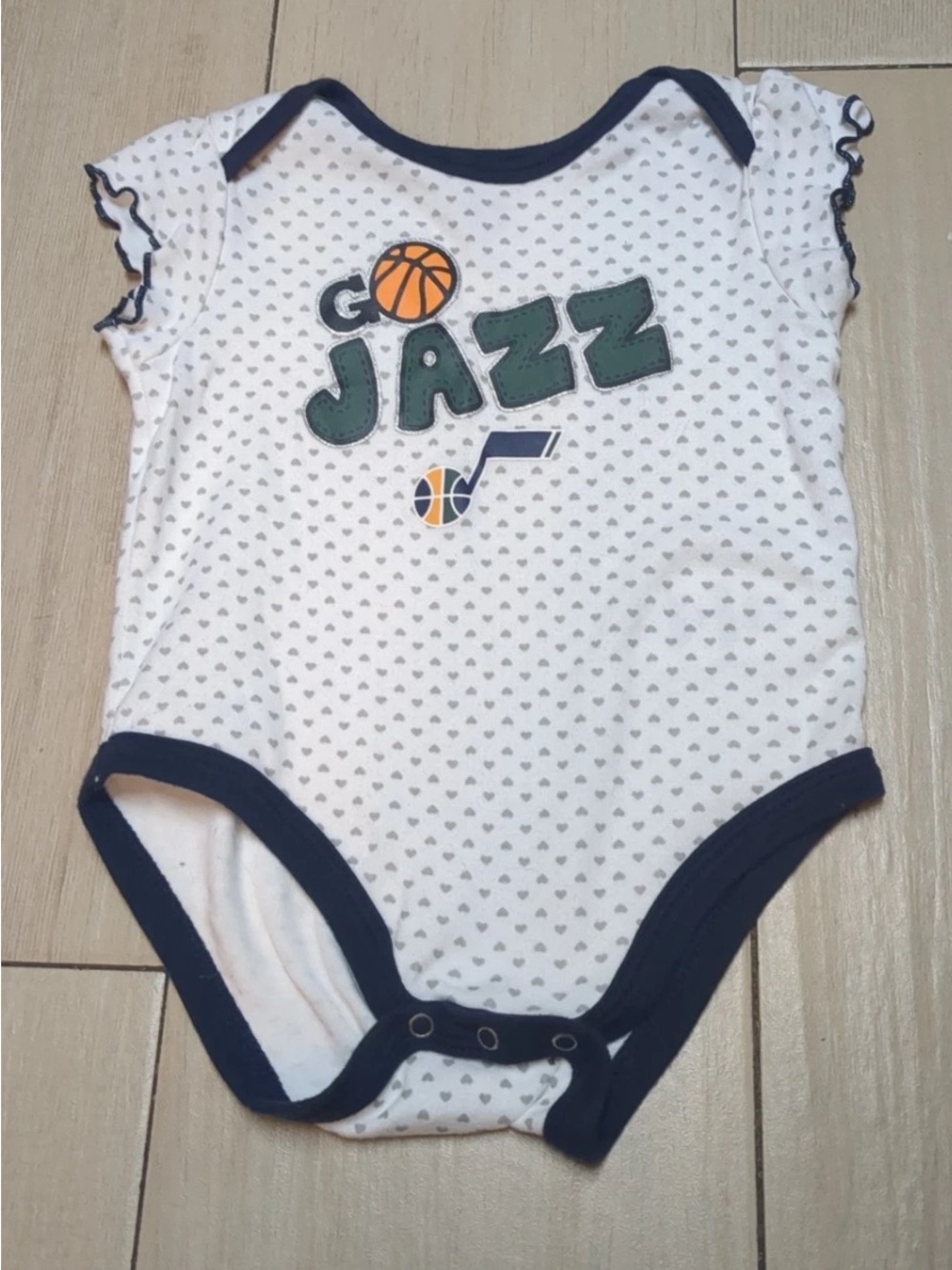 Go Jazz Baby Onesie Baby one piece NBA Utah Go Jazz 100% cotton 6-9month